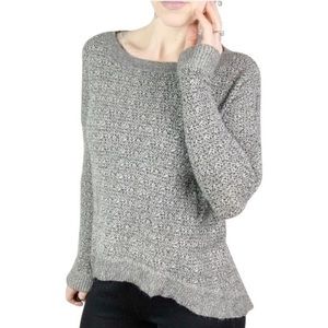 $299 THEORY Wool Baby Alpacca Silk Cropped Knit Sweater Crewneck Women’s size L